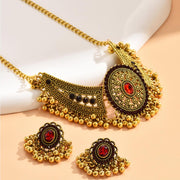 Indian Jewelry Sets for Women Indian Wedding Bridal Traditional Bohemian Jewellery Set Antique Oxidized Ethnic Party Prom Wear Statement Necklace Earring