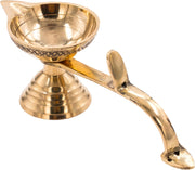 Traditional Brass Panch Aarti Diya for Puja Essential Pooja Article for Aarti Arti Deepak Deepam for Home Temple Décor Accessory Gifts (Panch Aarti Diya)