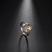 Aum Om Ohnom Ring for Women Men Stainless Steel Sanskrit Symbol Om Ring Indian Spiritual Jewelry Meditation Gift