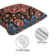 HOSTECCO Aztec Tribal Cushion Covers 45x45 cm Pack of 4 Ethnic Geometric Cushion Cases Western Decorative Pillow Cases for Sofa Bed