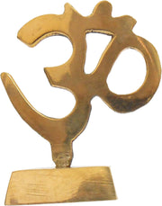 Crafts of India Handcrafted Brass Om/Aum Table Top Decor - Elegant Spiritual Yoga Meditation Symbol for Home or Office