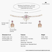 TARINIKA Yellow Gold Beli Nakshatra CZ Short Necklace Set with Floral Design - Indian Jewelry Set for Women | Perfect for Casual Occasions | Indian necklace sets | 1 year warranty*