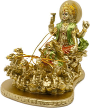 Hindu God Lord Surya Statue - India Home Temple Mandir Puja Idol Murti Pooja Item - Indian Diwali Holi Item Religious Handicraft Figurine