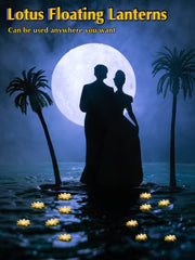 Hortsun 12 Pcs Floating Lotus Lights with Batteries Lily Pads Pool Flowers Diwali Pooja Decorations Floating Candles Decor for Pool Pond Outdoor Indoor(5.91 Inch,White)