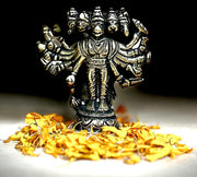 Crafts of India Lord Vishnu Small Brass Statue - Divine Décor, 3-inch Handcrafted Hindu Sculpture for Home Altar and Spiritual Spaces