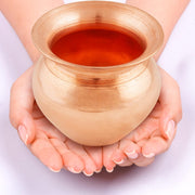 Shubhkart Copper Kalash Indian Lota for Festival Puja 8.5 x 8.5 cm (Medium)