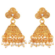 Aheli Wedding Wear Gold Tone Goddess Engraved on Coin Long Necklace Set South Indian Traditional Bollywood Fashion Jewelry Set for Women