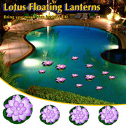 Liliful 24 Pcs Diwali Lotus Decoration Pool Floating Lights, Artificial Flowers Lotus with LED,Lily Pads Water Lantern for Indian Puja Home Decoration(3.94 Inch, 5.91 Inch,White)
