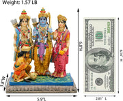 alikiki Hindu God Sita Family Statue - 6.8”H Indian Idol Sita Rama Laksman Hanuman Figure Murti Item Home Office Temple Mandir Shrine Altar Pooja Decor India Diwali Puja Gifts for Friends
