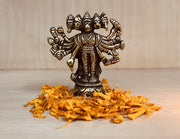 Crafts of India Lord Vishnu Small Brass Statue - Divine Décor, 3-inch Handcrafted Hindu Sculpture for Home Altar and Spiritual Spaces