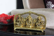 Trendy Crafts Metal Laxmi Ganesh Saraswati Handcrafted Showpiece For Home Decor Gift Item