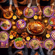 350 Pcs Happy Diwali Party Supplies India Festival of Lights Disposable Tableware Include Paper Plates Cups Napkins Knives Forks and Spoons for Diwali Indian Deepawali Hindu Party Decoration