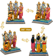 alikiki Hindu God Sita Family Statue - 6.8”H Indian Idol Sita Rama Laksman Hanuman Figure Murti Item Home Office Temple Mandir Shrine Altar Pooja Decor India Diwali Puja Gifts for Friends