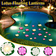 Liliful 24 Pcs Diwali Lotus Decoration Pool Floating Lights, Artificial Flowers Lotus with LED,Lily Pads Water Lantern for Indian Puja Home Decoration(3.94 Inch, 5.91 Inch,White)