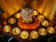 Golden Metal Diya for Diwali – Reusable Deya Oil Lamps for Indians Home Temple Mandir Altar Pooja Decoration Wedding Housewarming Puja Item Hindu Urli Bowl Diyas for Indian Festivals Gifts (12 Pcs)