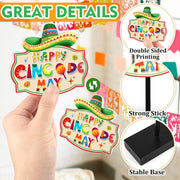 3 Pcs Happy Diwali Table Decorations Indian Festival of Lights Wooden Signs for Hindu Deepavali Party Decor (Diwali)