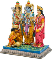 alikiki Hindu God Sita Family Statue - 6.8”H Indian Idol Sita Rama Laksman Hanuman Figure Murti Item Home Office Temple Mandir Shrine Altar Pooja Decor India Diwali Puja Gifts for Friends