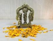 Crafts of India Lord Vishnu Small Brass Statue - Divine Décor, 3-inch Handcrafted Hindu Sculpture for Home Altar and Spiritual Spaces