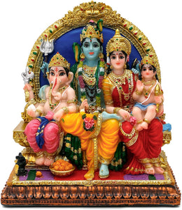 Hindu God Shiva Family Statue - 6.9