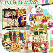 3 Pcs Happy Diwali Table Decorations Indian Festival of Lights Wooden Signs for Hindu Deepavali Party Decor (Diwali)