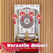 Kalakriti Lotus Artificial Garlands for Shivratri | Navratri | Floral Wall Hanging for Temple Decor | Lohri Pongal | Pooja Room | Back Dropper Showpiece for Home Indian Decoration (Lotus2)