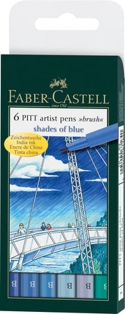 Faber-Castell Art & Graphic Pitt Artist Pen India Ink Pen, Black, Wallet Of 4, For Art, Craft, Drawing, Sketching, Home, School, University, Colouring