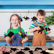 JULMELON 36 PCS Diwali Crafts, Rainbow Scratch Art DIY Scratch Paper Cards Magic Color Diwali Gifts Arts and Craft Kits Bulk Happy Diwali Party Favors School Activities Games