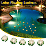 Liliful 24 Pcs Diwali Lotus Decoration Pool Floating Lights, Artificial Flowers Lotus with LED,Lily Pads Water Lantern for Indian Puja Home Decoration(3.94 Inch, 5.91 Inch,White)