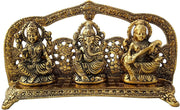 Trendy Crafts Metal Laxmi Ganesh Saraswati Handcrafted Showpiece For Home Decor Gift Item