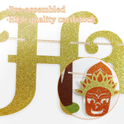Happy Onam Banner, Hindu Harvest Festival Decorations, Indian Traditional Onam Party Decorations, pre-strung