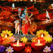 alikiki Hindu Shiva Shakti Statue – 6.5”H Indian God Idol Lord Shiva Murti Item Home Office Temple Mandir Shrine Altar Pooja Decor India Diwali Puja Gifts for Friends Relative