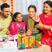 3 Pcs Happy Diwali Table Decorations Indian Festival of Lights Wooden Signs for Hindu Deepavali Party Decor (Diwali)