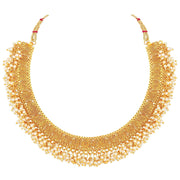 Aheli Wedding Wear Gold Tone Goddess Engraved on Coin Long Necklace Set South Indian Traditional Bollywood Fashion Jewelry Set for Women