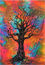 AVA Collections Tapestry Multicoloured Wall Hanging Psychedelic Tapestries Indian Cotton Poster Picnic Sheet Wall Decor Blanket Wall Art Hippie Bedroom Décor (Purple, Meditation Yoga)