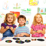 JULMELON 36 PCS Diwali Crafts, Rainbow Scratch Art DIY Scratch Paper Cards Magic Color Diwali Gifts Arts and Craft Kits Bulk Happy Diwali Party Favors School Activities Games