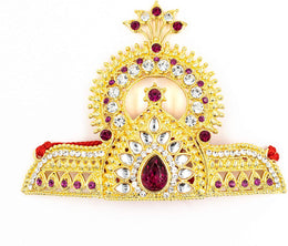 Indian Temple Jewellery Crown for Indian Gods Goddess Idols for Temple Gold