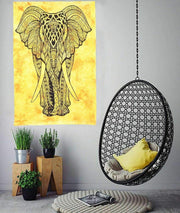 AVA Collections Tapestry Multicoloured Wall Hanging Psychedelic Tapestries Indian Cotton Poster Picnic Sheet Wall Decor Blanket Wall Art Hippie Bedroom Décor (Purple, Meditation Yoga)