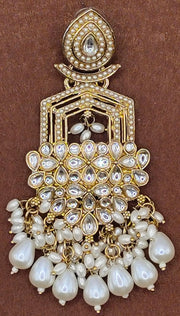 Versatile Handmade Kundan Jewelry Set, Gold Plated, Meenakari, Pearl Drops, Indian Jewelry, Party Wear, Traditional, Festive, Indian Ethnic Jewelry, Bridal, Wedding, Pooja, Earrings, Maang Tikka 244