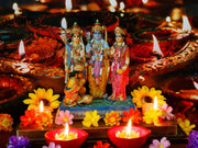 alikiki Hindu God Sita Family Statue - 6.8”H Indian Idol Sita Rama Laksman Hanuman Figure Murti Item Home Office Temple Mandir Shrine Altar Pooja Decor India Diwali Puja Gifts for Friends