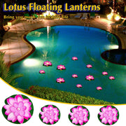 Liliful 24 Pcs Diwali Lotus Decoration Pool Floating Lights, Artificial Flowers Lotus with LED,Lily Pads Water Lantern for Indian Puja Home Decoration(3.94 Inch, 5.91 Inch,White)