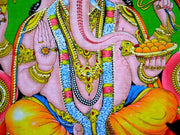 Crafts of India Ganesha/Ganpati Batik Cotton Wall Hanging Painting : Size 43