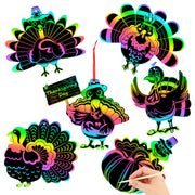 JULMELON 36 PCS Diwali Crafts, Rainbow Scratch Art DIY Scratch Paper Cards Magic Color Diwali Gifts Arts and Craft Kits Bulk Happy Diwali Party Favors School Activities Games