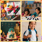 JUNEBRUSHS 30Pcs Diwali Crafts for Kids, Rainbow Magic Scratch Art Paper Bookmarks Diwali Gifts for Kids School Classroom Activities Games Arts and Crafts Happy Diwali Party Favors