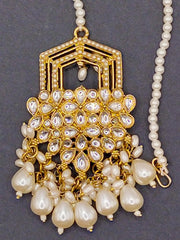 Versatile Handmade Kundan Jewelry Set, Gold Plated, Meenakari, Pearl Drops, Indian Jewelry, Party Wear, Traditional, Festive, Indian Ethnic Jewelry, Bridal, Wedding, Pooja, Earrings, Maang Tikka 244