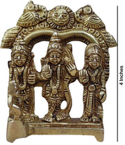 Crafts of India Lord Vishnu Small Brass Statue - Divine Décor, 3-inch Handcrafted Hindu Sculpture for Home Altar and Spiritual Spaces