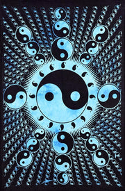 AVA Collections Tapestry Multicoloured Wall Hanging Psychedelic Tapestries Indian Cotton Poster Picnic Sheet Wall Decor Blanket Wall Art Hippie Bedroom Décor (Purple, Meditation Yoga)