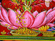 Crafts of India Lakshmi Ganesha Saraswati Batik Cotton Wall Hanging Sequins Tapestry : Size 43