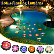 Liliful 24 Pcs Diwali Lotus Decoration Pool Floating Lights, Artificial Flowers Lotus with LED,Lily Pads Water Lantern for Indian Puja Home Decoration(3.94 Inch, 5.91 Inch,White)