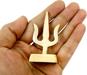 Crafts of India Brass Shiva Trishul Trident Spiritual Hindu Tabletop - 2.5 Inches
