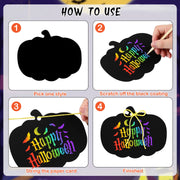 JULMELON 36 PCS Diwali Crafts, Rainbow Scratch Art DIY Scratch Paper Cards Magic Color Diwali Gifts Arts and Craft Kits Bulk Happy Diwali Party Favors School Activities Games